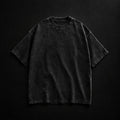 Shadow boxy tee in washed black